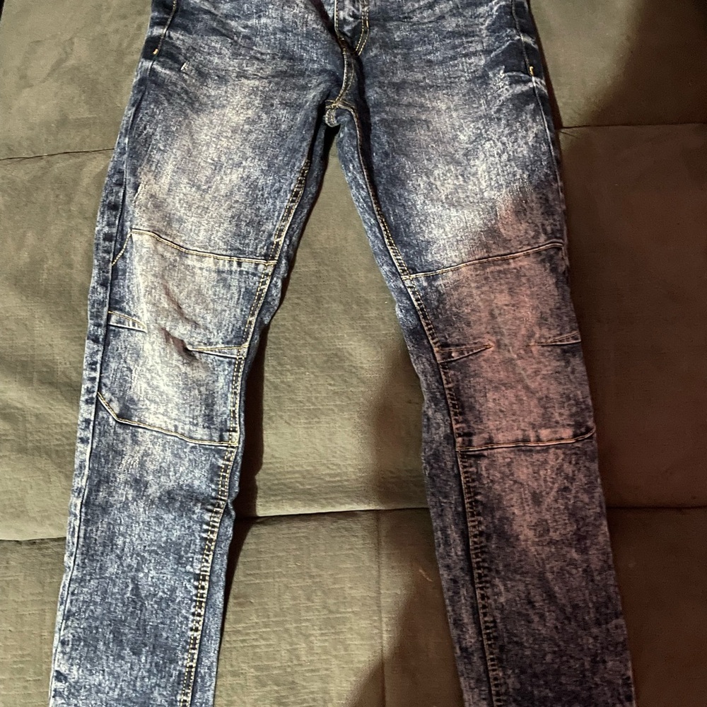 Men's Blue Acid Wash Jeans